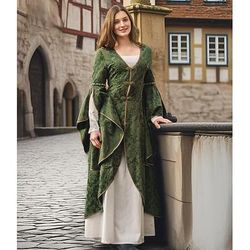 Retrò Vintage Medievale Rinascimento Vestito Abito da Ballo Vichingo Cavaliere Celtico Costume Per donna Celtico Reale Halloween Carnevale Feste Performance LARP Adulti Vestito