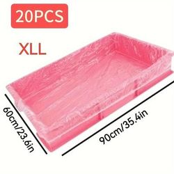 TEMU 20pcs Multi Size Small Pet Cage Tray Garbage Film Cover For Rabbit Birds/small Pets Small Cage Toilet Cat Litter Bag Cleaning Supplies [xs Xl Multi Size]
