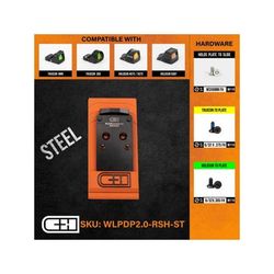 C&H Precision Weapons Optics Adapter Plate Walther Defense Pdp 2.0 Trijicon RMR/SRO WLPDP20-RSH-ST