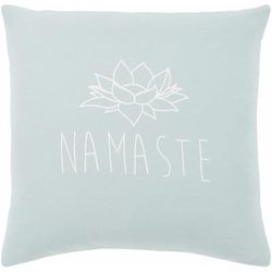 Collettsville 20" Square Cottage Cotton Pale Blue/Off White Throw Pillow - Boutique Rugs