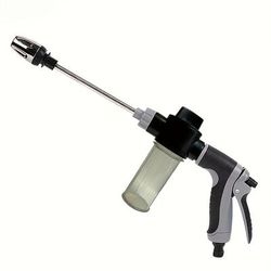 TEMU High-pressure Car Cleaning Water , 3/4 Inch, Garden Hose Nozzle, Watering Hose Sprayer, Home Cleaning Tool, Long Handle Spray , Plastic