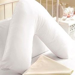 TEMU Acl Luxury V-shaped Pillow Extra Cushioning Support For Head, Neck & Back Pregnancy Pillow Nursing Pillow