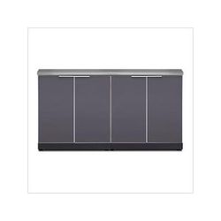 NewAge Outdoor Kitchens Aluminum Slate 3-Piece Outdoor Kitchen Set with Countertops and Covers