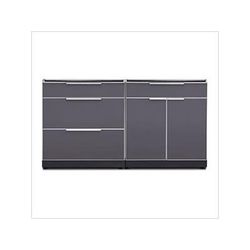 NewAge Outdoor Kitchens Aluminum Slate 2-Piece Outdoor Kitchen Set (No Countertop)