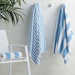 Set of 2 Classic Stripe Beach Towels - Icy Blue - Frontgate Resort Collection™