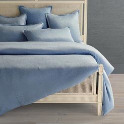 Annalise Silky Jacquard Bedding Collection - Mist Blue, Mist Blue Pillow Shams, Euro Mist Blue Pillow Sham - Frontgate
