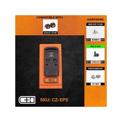 C&H Precision Weapons Optics Adapter Plate Cz P-10 V4 Mil/Leo Anodized Black CZ-EPS