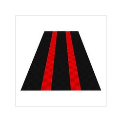 Swisstrax Ribtrax Pro One Car Garage Floor Tile Mat (Jet Black / Racing Red)