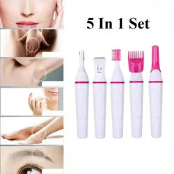 5 In 1 Set Women Epilator Female Eyebrow Trimmer Lady Shaver Hair Removal Shaver Machine Face Depilador Bikini Depilatory Tool
