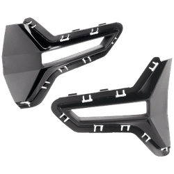 Replacement Bumper Grille Gloss Black, Front, Driver & Passenger Side, 1-year unlimited-mileage warranty SET-RB01530107