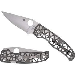 Spyderco Edgerati Folding Knives 3.57in CPM S30V Aluminum Satin Aluminum 716104017959