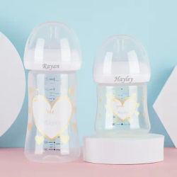 MIYOCAR personalized baby bottle BPA free plastic 260ml and 150ml bottle unique gift for baby lovely baby bottle feeding bottle