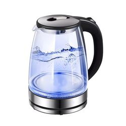 TEMU 2l Electric Kettle Glass Fast Boil Illuminated Portable Jug 1800w Portable Jug Security Home Room, Double Protection Anti-dry Burn, Ideal For Use, Perfect Christmas Gift