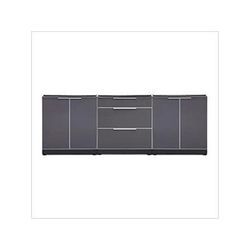 NewAge Outdoor Kitchens Aluminum Slate 3-Piece Outdoor Kitchen Set (No Countertop)