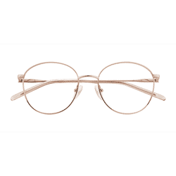 Unisex s round Rose Gold Eco Friendly,Metal Prescription eyeglasses - Eyebuydirect s Coles