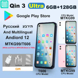 Qin 3 Ultra Google Version Play Store Global Android 12 MTK G99 5.02 Inch 6GB 128GB Multilingual Mini Smart Phone