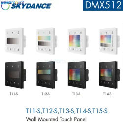 Skydance 1 Zone Touch Panel DMX Master Panel T11-S T12-S T13-S T14-S T15-S For Single Color Dual White RGB RGBW RGBCCT Strip