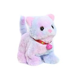 peluche gatto animale di peluche gatto interattivo robot gatto robotico che abbaia miagola gattino controllo touch animale domestico elettronico robot gattino giocattolo gatto animato per bambina