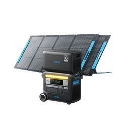 Anker SOLIX F2000 + Expansion Battery + 2× 200W Solar Panels