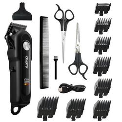 TEMU Crasts Professional Electric Hair Clipper, Usb Powered Lithium Battery, Rechargeable Barber Scissors With Oil Head, Hair , Includes Storage Box & Limit Comb, Abs Plastic Body