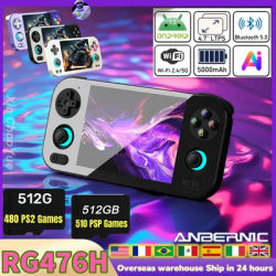 ANBERNIC RG 476H Android Handheld Game Console 4.7"HD Multi-touch Full Screen Hall Triggers Wifi Retro Video Games Player RG476H