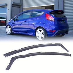 TEMU Front Wind Deflectors Tinted 2pcs For Ford Fiesta 2008-2017 Mk7 3 Door W/ Clips