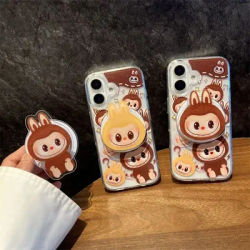 Labubu Ins Korean Anime Cute Pop Sockets Magsafe Grip Holder for Iphone 16 ProMax Samsung Grip Tok