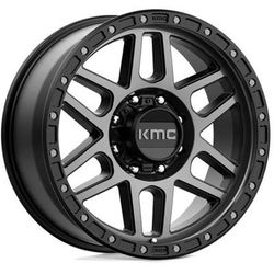 KMC Wheel Aluminum Satin Black, Lifetime Limited Warranty on Structure; 1 Year Finish KM54429088418