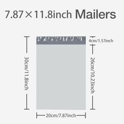 TEMU 50pcs Extra Thick White Waterproof Mailing Bags - Pe Plastic Envelopes For Weddings, Thanksgiving, Day & More - Clothing, Packaging & Shipping, Event Favors | Secure Closure | Waterproof Plastic