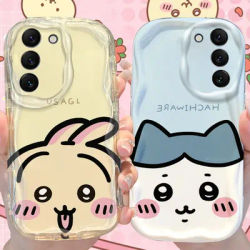 C-Chiikawas Wave Case for Samsung Galaxy S25 S24 S23 S22 S21 Ultra Plus S20 FE A73 A72 A71 A55 A54 5G A53 A52 A51 4G Back Cover
