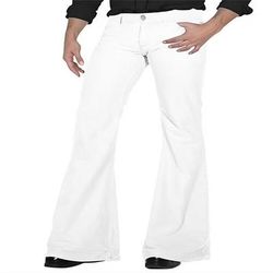 Retrò Vintage Anni '70 Lunghezza lunga Pantaloni Pantaloni a zampa d'elefante Pantaloni a zampa Hippie Tinta unica Costume Per uomo Mascherata Abbigliamento quotidiano Parata dell'Orgoglio Mese
