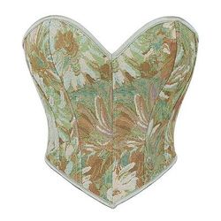 Rococò Completo Mascherata Corsetto Overbust Cosplay Jacquard Controllo della Pancia Push-Up Jacquard Costume Per donna Reale Mascherata Feste Carnevale di Venezia Adulti Corsetto