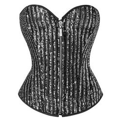 Rococò Completo Mascherata Corsetto Overbust Cosplay Paillettes Controllo della Pancia Push-Up Costume Per donna Reale Mascherata Feste Carnevale di Venezia Adulti Corsetto