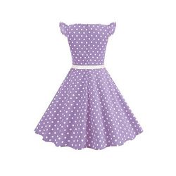 Anni 1950 Retrò Vintage Rockabilly Vestito Abito Swing Pois Costume Ragazze Carnevale Mascherata Abbigliamento quotidiano Addio al Nubilato Bambini Vestito Abiti per il ritorno