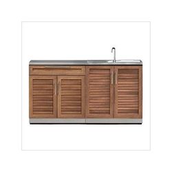 NewAge Outdoor Kitchens Grove 3-Piece Outdoor Kitchen Set with Countertops and Covers