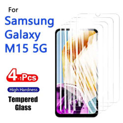 1-4pcs Screen Protector For Galaxy M15 5G Samsung Tempered Glass Crystal 9H High Aluminum Anti Scratch Case Friendly Fingerprint