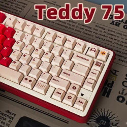 Teddy75 Mechanical Keyboard Kit Wireless Tri-mode Gasket HotSwap Screen Knob Custom 75% CNC Aluminum Office Gaming Keyboard Gift