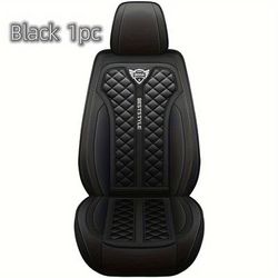 TEMU Luxury Pu Leather Car Seat Covers, Fits Sedans, Suvs & Pickup Trucks, & Comfortable, Stylish Vehicle Interior Accessory, No Padding, Universal Fit