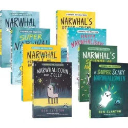 8 Volumes Narwhal and Jelly Storybook Children's Comic Book Kids English Reading Gift Paperback