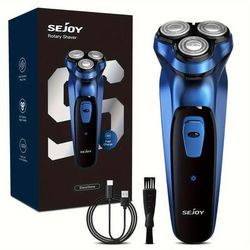TEMU Sejoy Electric Razor For Men, Cordless Washable Rechargeable Shaving Machines, Pop Up Trimmer For , Led Display, Fast Charging