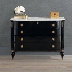 Regency 4-Drawer Bow Front Chest - Deep Teal - Frontgate