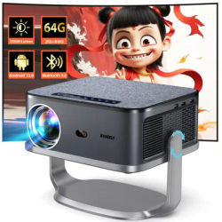 XIWBSY 64GB Android 12.0 Projector 4k 35000Lumens LED Projector Bluetooth 5.2 AutoFocus Projector 8K Video Home Theater Beamer