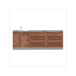 NewAge Outdoor Kitchens Grove 4-Piece Outdoor Kitchen Set with Countertops