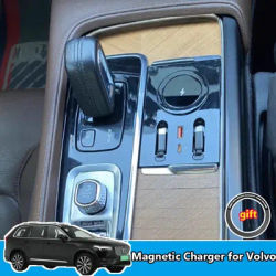 Car Wireless Charger For Volvo XC60 XC90 S60 S90 V60 V90 Phone Magnetic Charging Holder Accessories USB Type-c Fast Charging