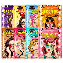 8pcs SADOER Beauty Fruits Facial Masks for Face Moisturizing Brightening Firming Hydrating Face Mask Facial Skin Care Products