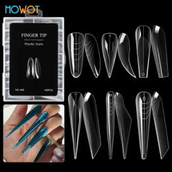 MOWOT 70/140 pièces double ongles formes incurvées Stiletto construction rapide Gel moule couverture complète acrylique faux ongles conseils ongles Extension moules