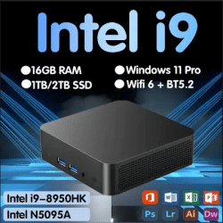 2025 New Windows 11 Intel N5095A/I9-8950HK Office/home Use Desktop Computer BT5.2 Mini PC 16GB 2TB SSD Portable Gaming Mini PC
