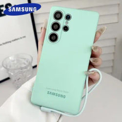SAMSUNG Galaxy S25Ultra Liquid Silicone Phone Case Silky Soft-Touch Full Protective Case for S24 S23