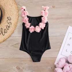 Nouveau-né filles maillots de bain mignon une pièce à volants imprimé léopard bébé maillots de bain
