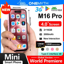 SOYES ONEMYTH M16Pro 4.0" Android 10 Mini SmartPhone, Dual SIM, 2000mAh, 5MP Camera, 2GB+16GB, Face Unlock, Type-C